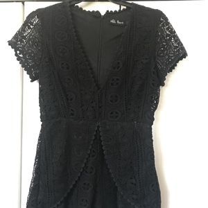 low V cut romper in Women's Style